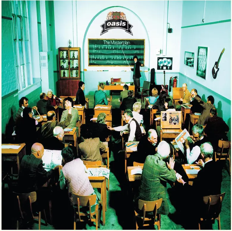 Portada del disco The Masterplan (1998) de Oasis